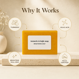 Tayyib Halal Brightening Soap (Turmeric + Kojic) benefits